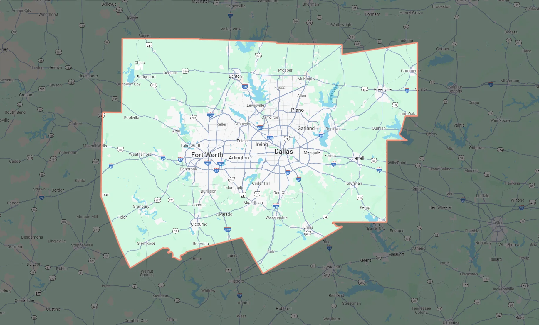 our service areas