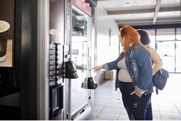 buying at a vending machine