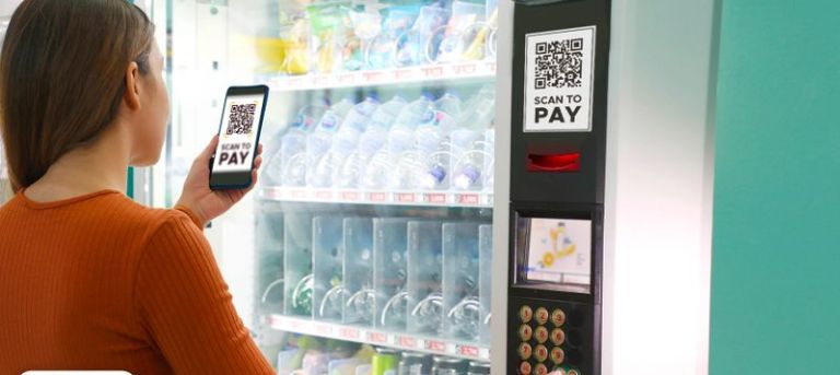 paying vending via QR