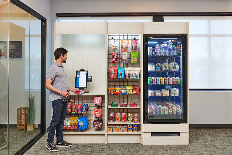 mini market inside the office, vending