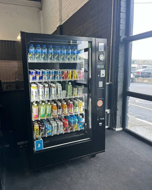 cashless vending by the office window