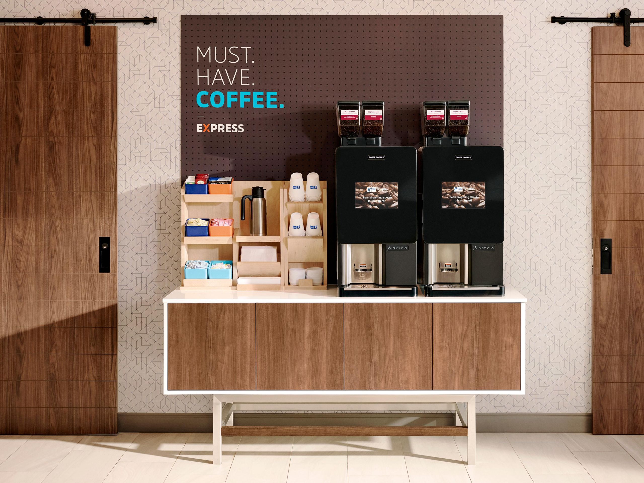 coffee and water service corner