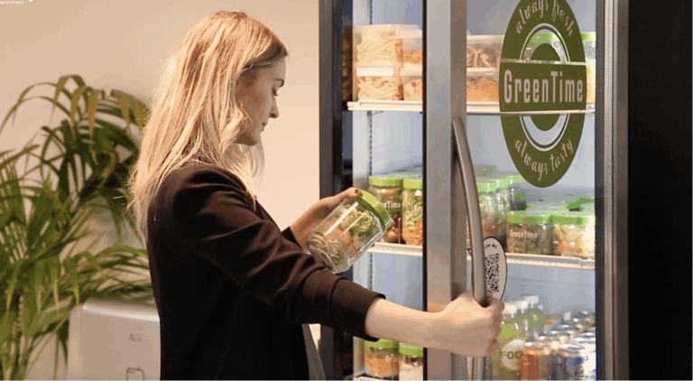 fresh food smart cooler for Dallas office employees