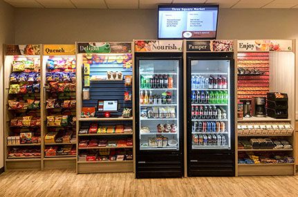 micro market with self check out