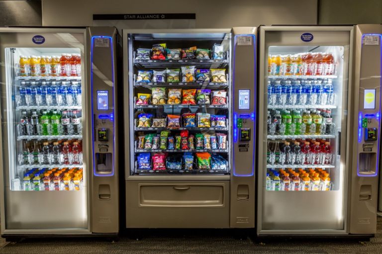 snacks and drinks vending by Texas Vending