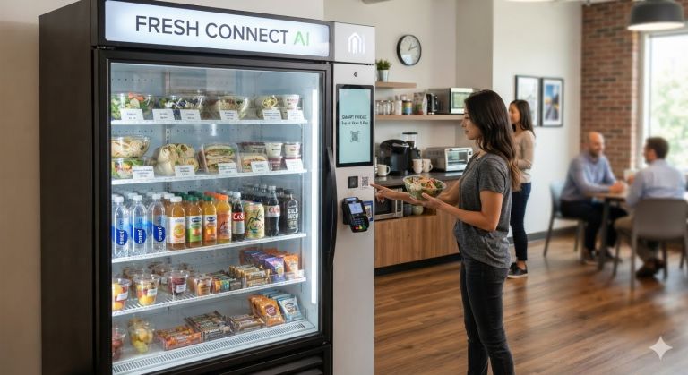 AI Smart Cooler in a North Texas Office Break