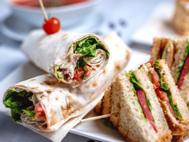 burritos and sandwiches sold in a smart cooler