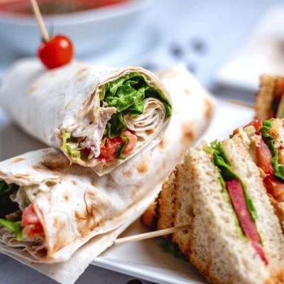 burritos and sandwiches sold in a smart cooler