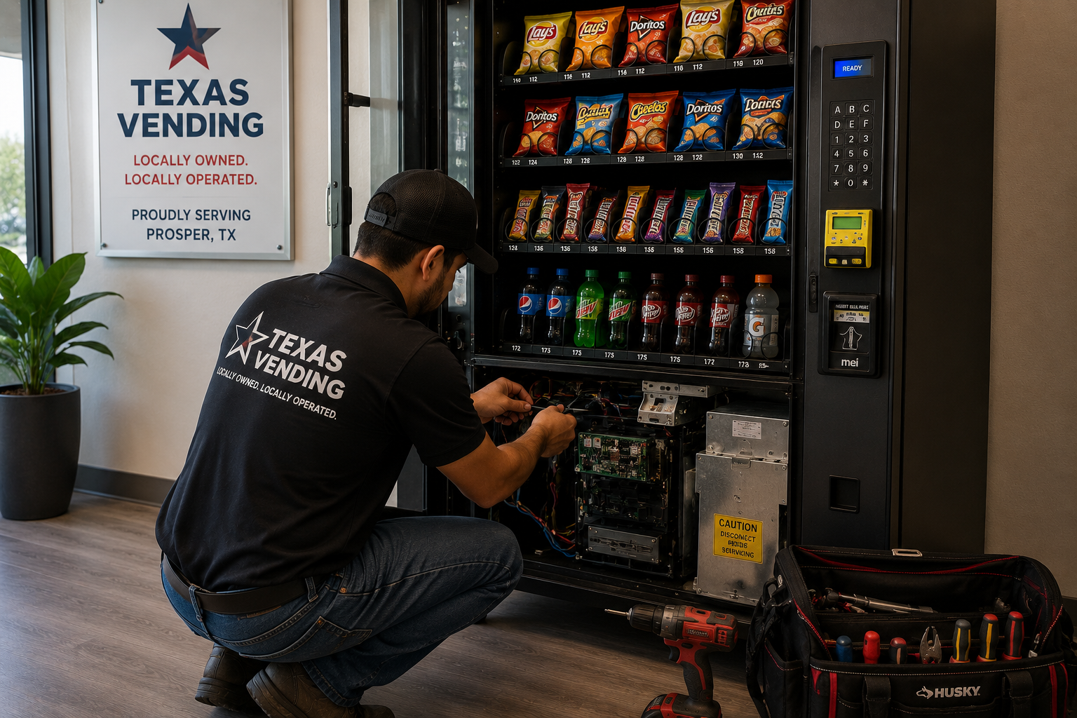 repair service by Texas Vending