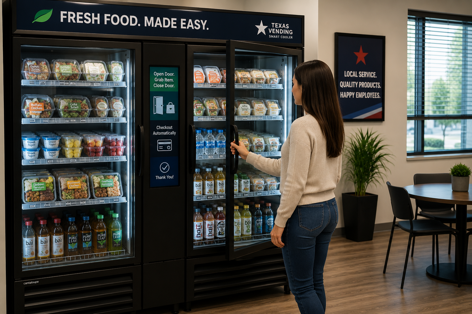 smart fridge vending by texas vending