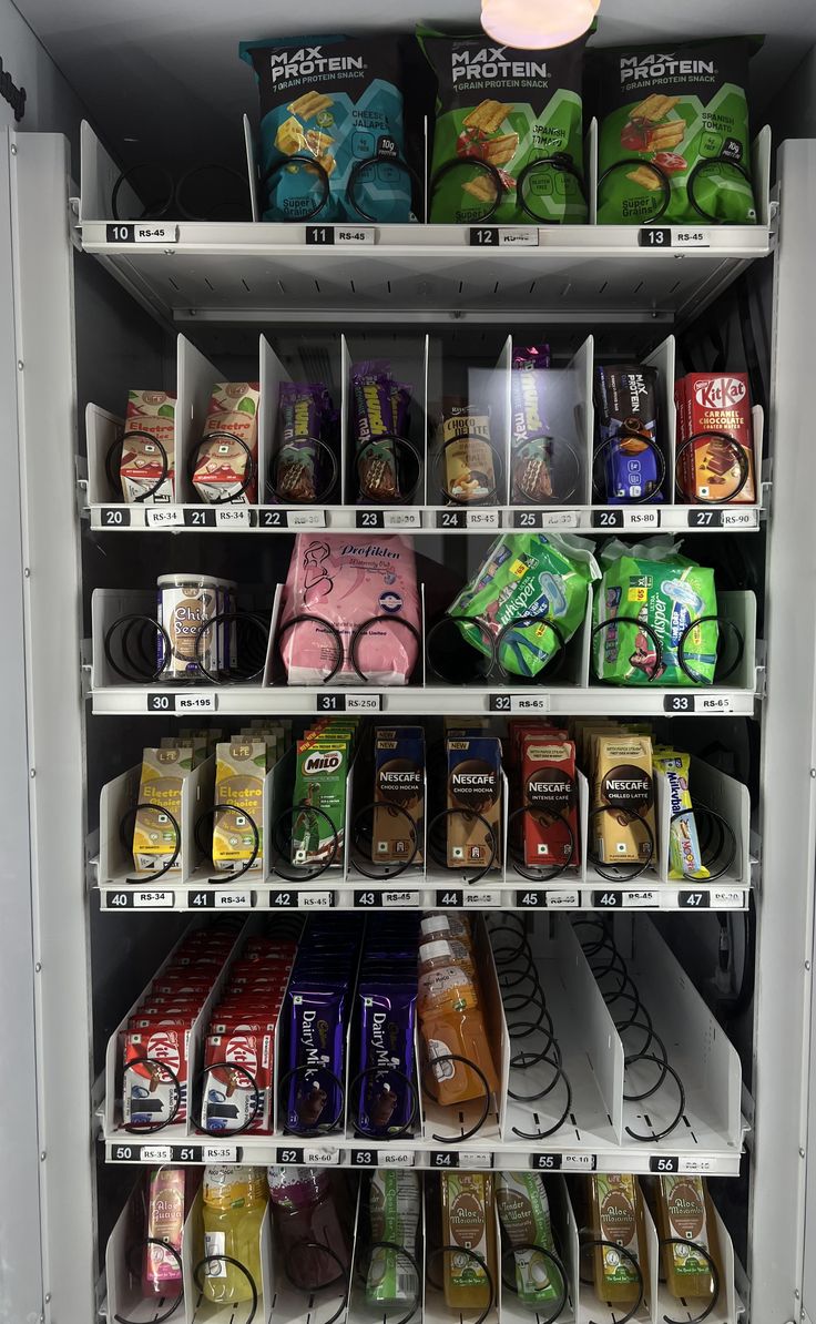 restocking a vending machine
