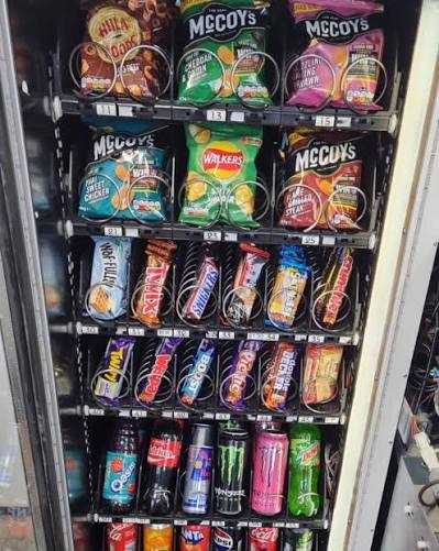 fully restocked vending machine in Garland, Texas
