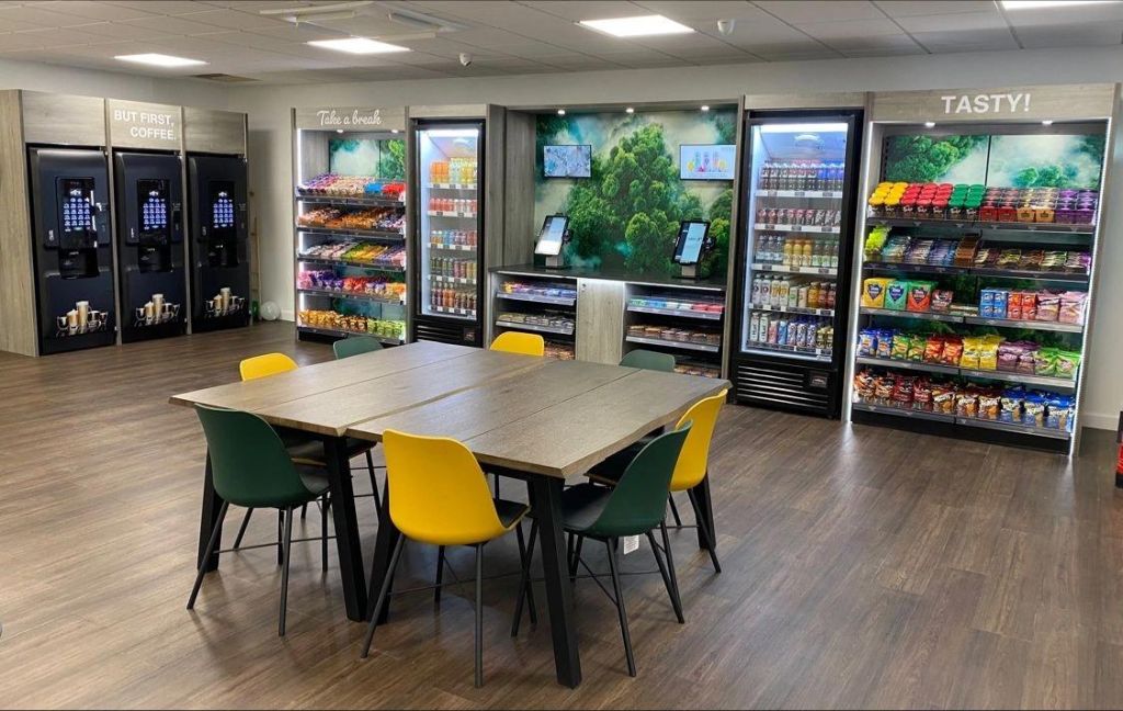 full line vending set up at Lancaster Texas